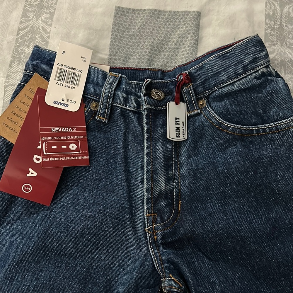 Nevada Blue Jeans, Boys SZ 8, 100% Cotton Slim Fit